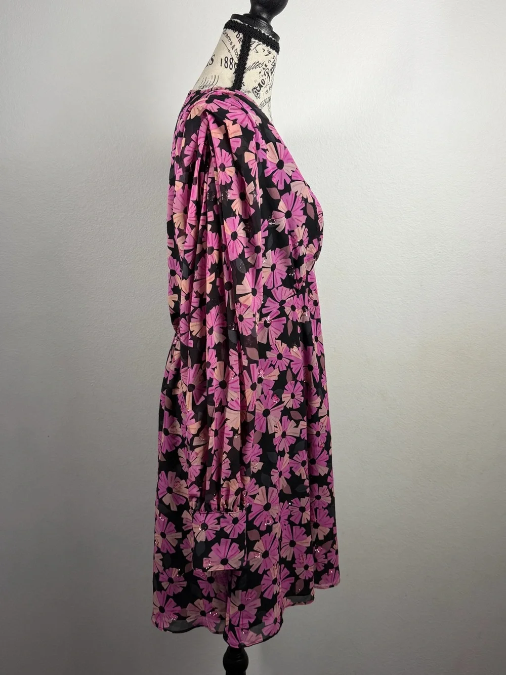 Pink Floral Whimsy Goth Dress Kate Spade Size 8
